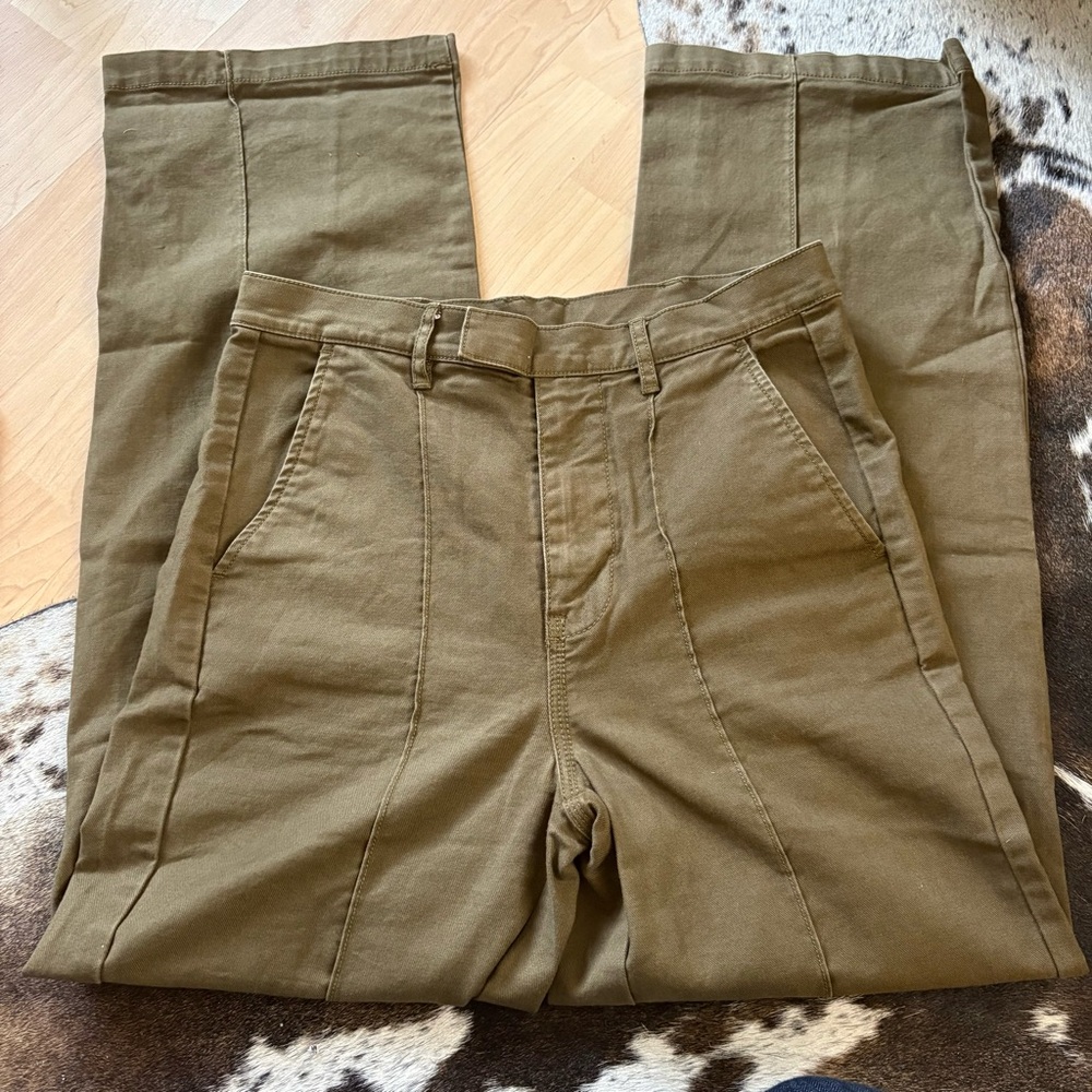 ALEX MILL Women Green Wide Leg Pants Size 4